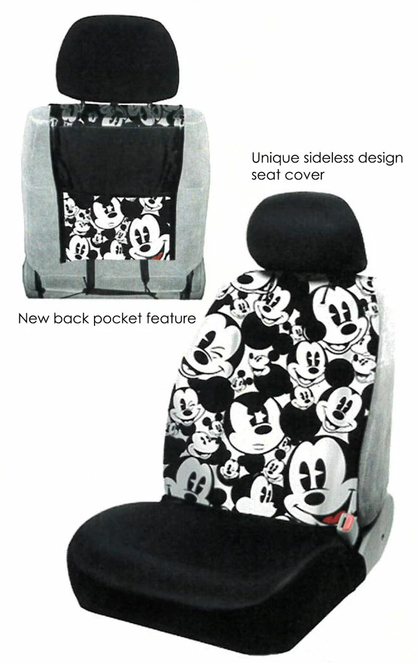 PARA Toyota Disney Mickey Mouse Juego de Accesorios Fundas de Asiento de Coche Sin Laterales Foto 3 de 4