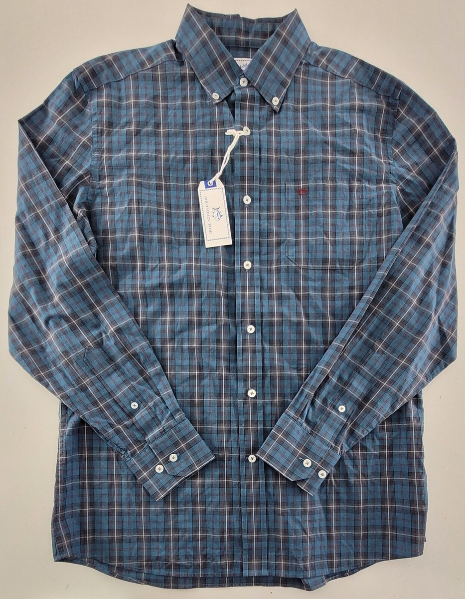 Southern Tide Men`s Skipjack Long Sleeve Shirt Size M Plaid