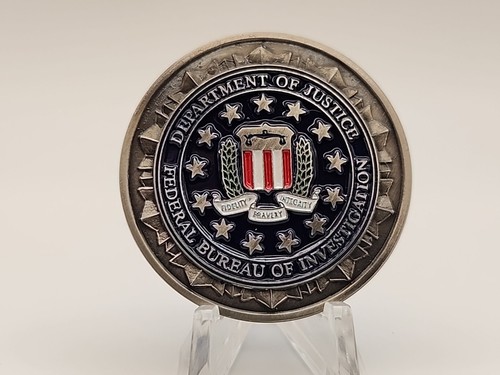 FBI DEPARTMENT OF JUSTICE MIAMI FLORIDA CHALLENGE COIN - Picture 4 of 7