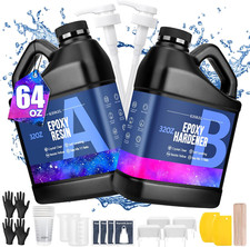Epoxy Resin 64OZ - Crystal Clear Epoxy Resin Kit - No Yellowing No Bubble Art Re
