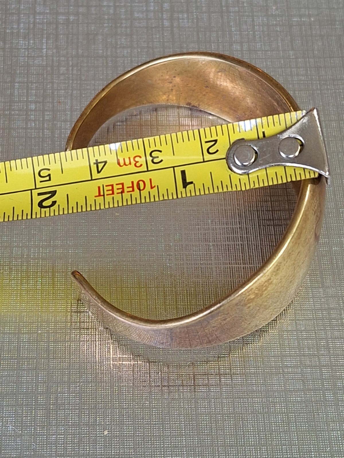 A Handwrought Solid Brass Bracelet Cuff , vintage - image 6