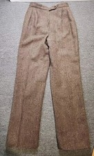 Vintage Wool Lined Dress Career Pants JH Collectibles USA Made Size 10 Brown