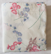 Vtg Cannon Monticello Queen Flat Sheet Floral No Iron Made in USA
