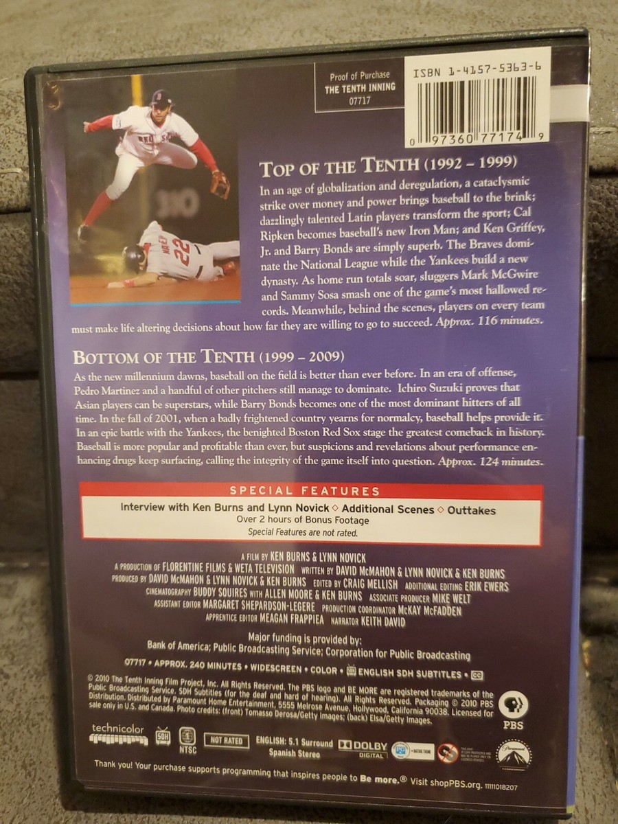 Baseball: The Tenth Inning - A Film by Ken Burns Lynn Novick DVD