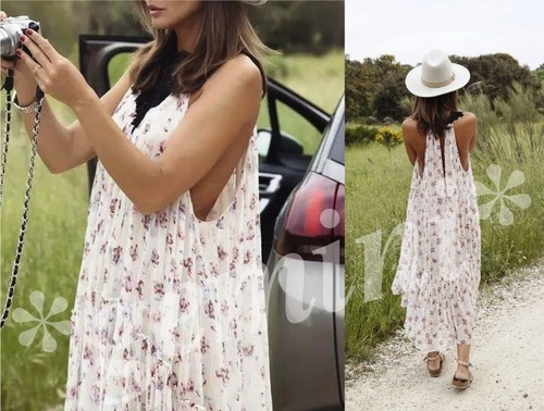 ZARA Studio Maxi Vestito Fiori Pizzo Lungo Floreale Stampato Taglia M  2812/789 | eBay
