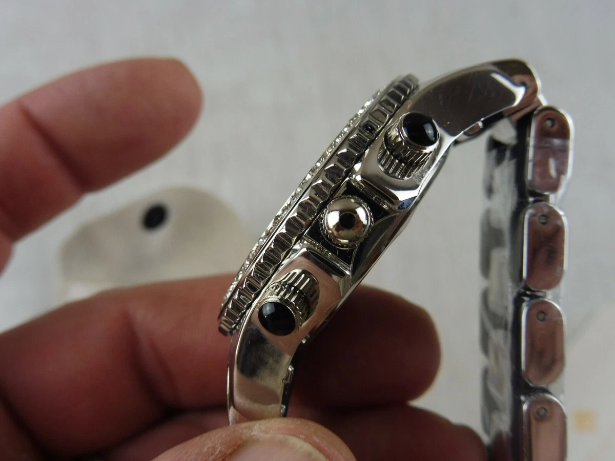 Timothy Stone Watch with Swarovski Crystals Amber