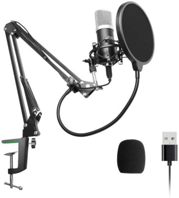 Usb Podcast Condenser Microphone 192Khz/24Bit, Uhuru Professional Pc Streaming C