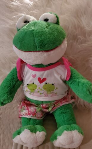 Build a Bear 16” FRIENDLY FROG Green Plush Soft Stuffed Animal Discontinued - Picture 1 of 3