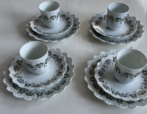 13* Limoges France Raynaud & Co Coffee / Tea Set 12 Pieces (4 Trios)