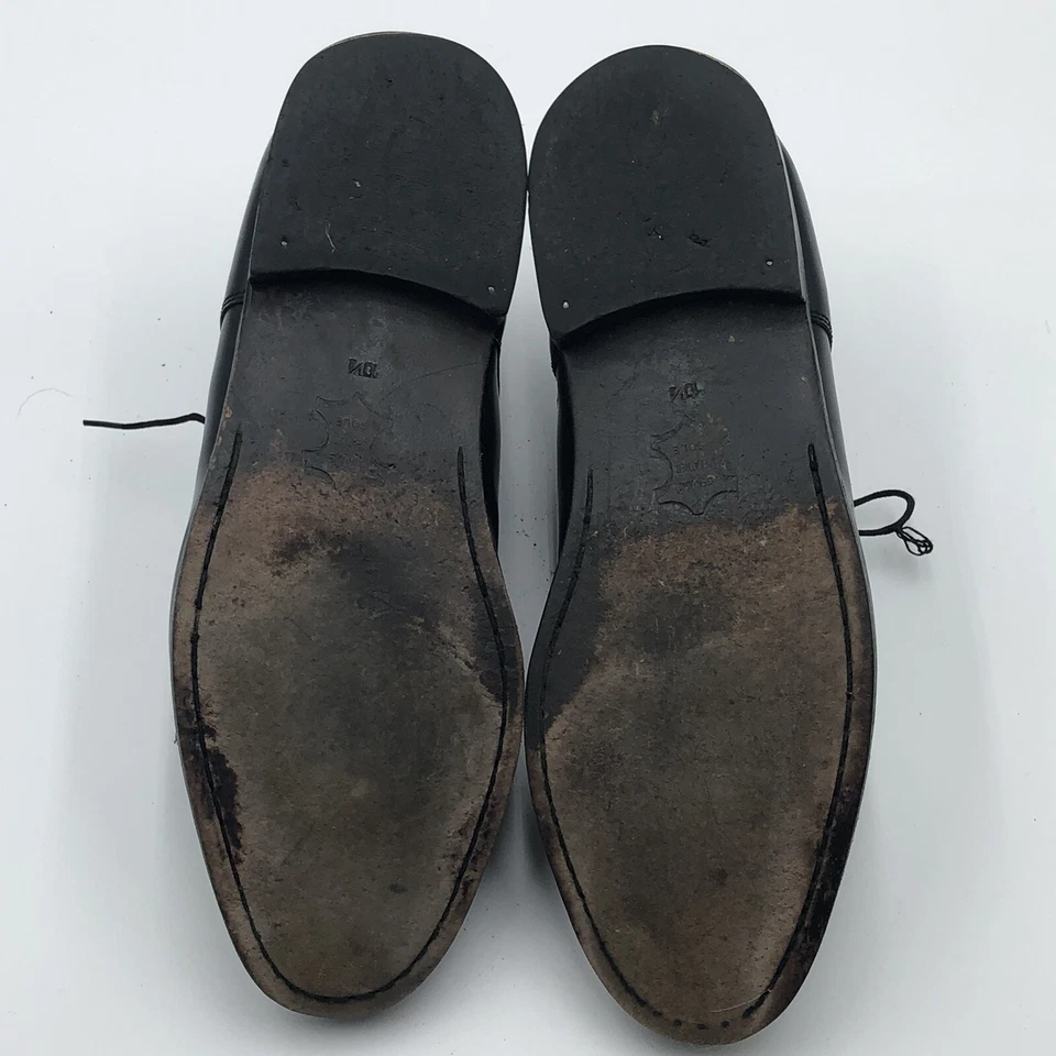 Zapatos Derby David Taylor Oxford Puntera Gorra Cuero Negro Con Cordones 62120 10.5 D SH6 Foto 3 de 4