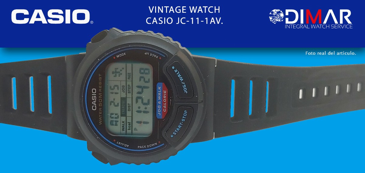 レア 80's CASIO J-51W JOGGING 腕時計 RARE Casio J-51W Digital Running Man Jogging Watch 1982