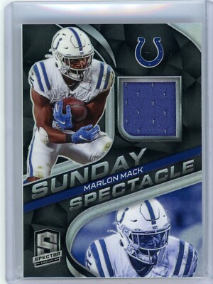 2020 Panini Spectra Sunday Spectacle Marlon Mack Colts Memorabilia Prizm #77/99