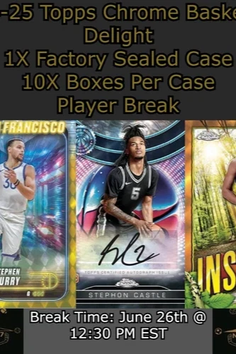 2024-25 Topps Chrome Basketball Delight 1X Case Player BREAK #5