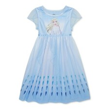 Disney Frozen Elsa Blue Toddler Girl's Fancy Nightgown, Gown