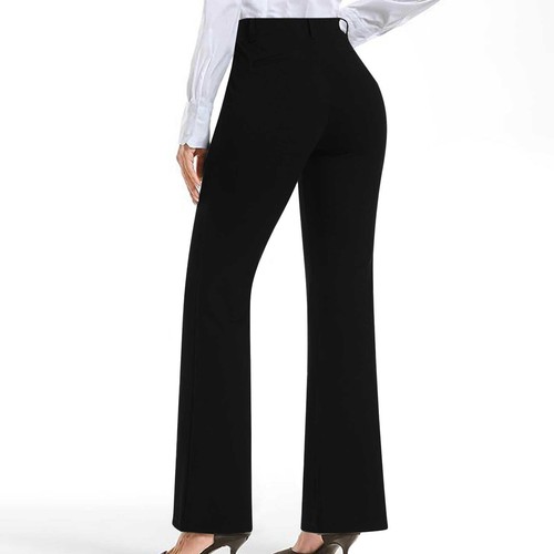 Women Office Pants Business Casual Work Pants with Pocket Pull On Regular Slacks - Picture 17 of 51