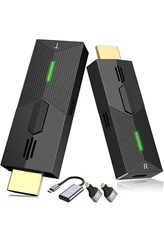 Wireless HDMI Transmitter and Receiver Plug & Play Portable Extender LED Screen