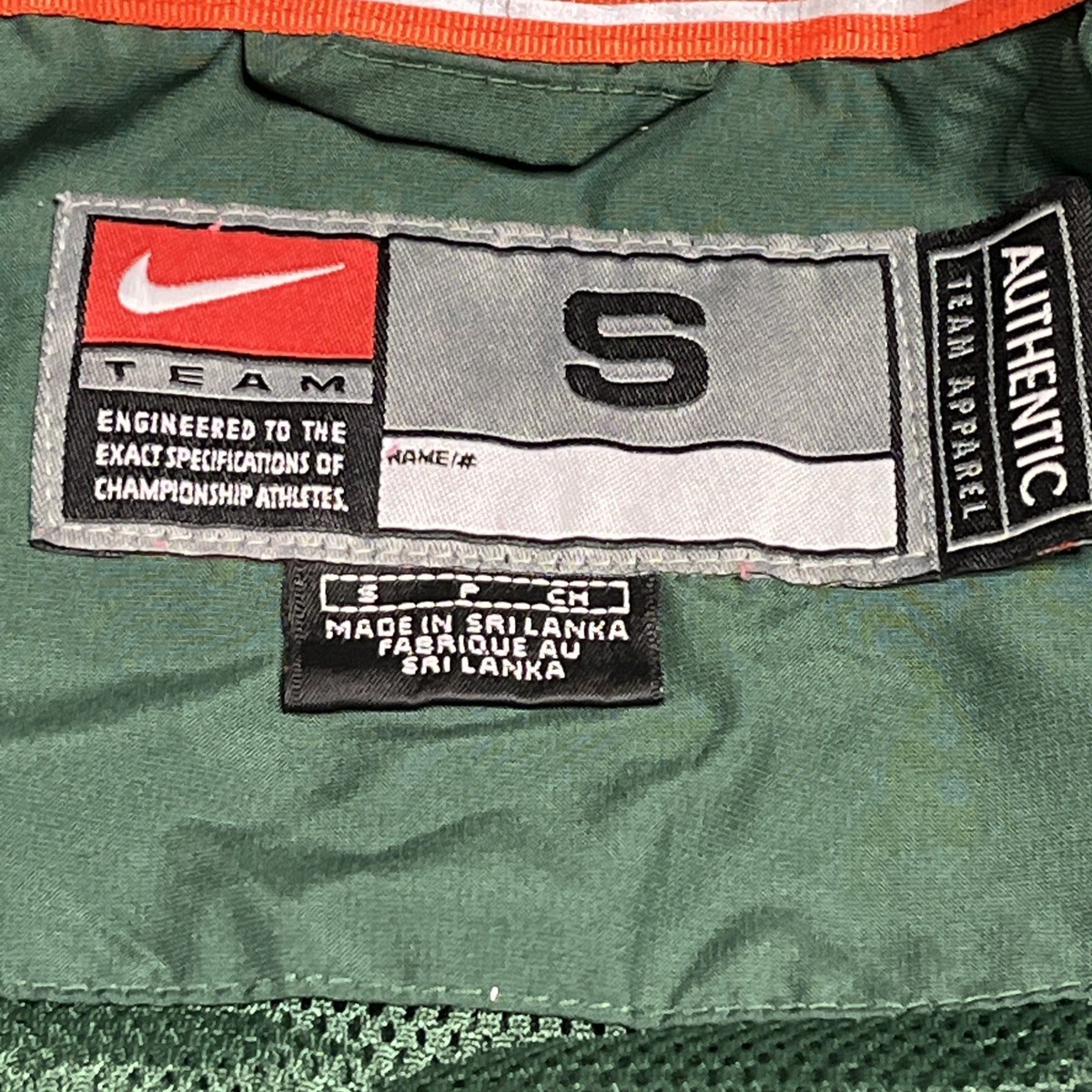 Vintage Nike Team Jacket University of Miami Hurricanes UM Vintage Nike Team Jacket University of Miami Hurricanes UM