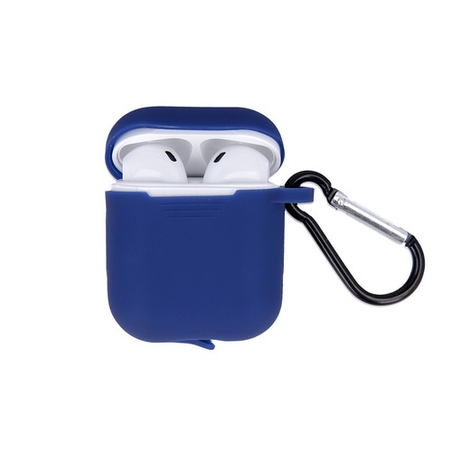 COVER BLU PER APPLE AIRPODS CUSTODIA SILICONE ANTIGRAFFIO + GANCIO | eBay