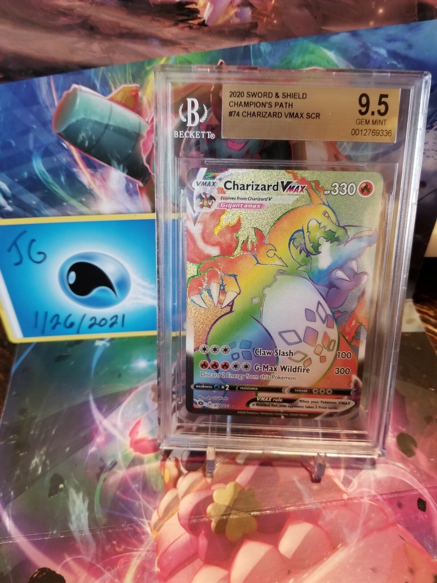 Charizard VMAX 74/73 Pokemon Secret Rare Rainbow BGS 9.5 Champions