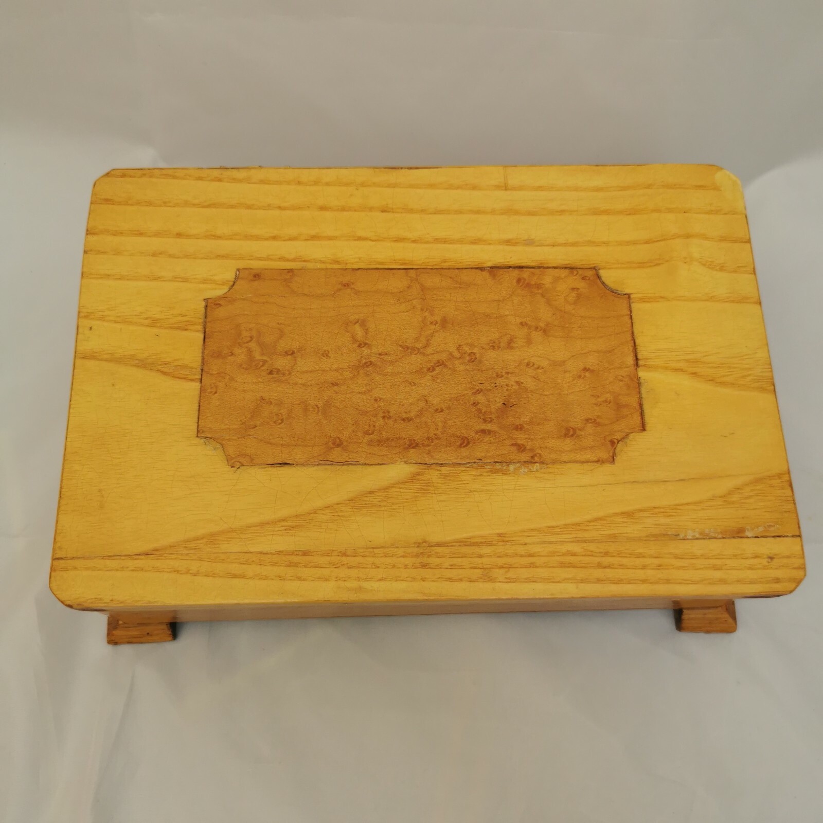 Vintage Handmade Jewellery Box. Wooden. Arts And Crafts Art Deco Design