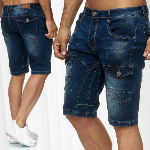vaqueros cortos de cargo para Hombres 3/4 Regular lavado | eBay