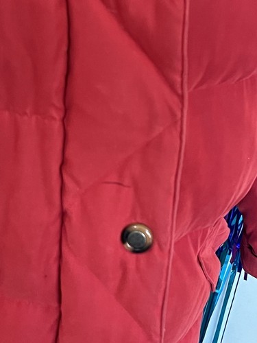 Vintage Woolrich Stop Light Red Goose Down Puffer Parka, Women's Medium 90's - Picture 5 of 16
