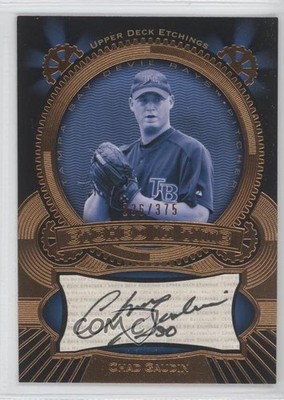 2004 Upper Deck Etchings Etched in Time 236/375 Chad Gaudin #ET-CG Auto 0c2
