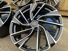 19" VW Golf Adelaide Style Alloy Wheels Gloss Black Polished MK5 6 7 Audi A3