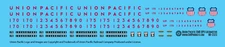 N Scale - Union Pacific EMD GP9 Locomotive Decals
