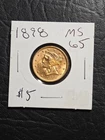 High Grade 1898 $5.00 Liberty Gold Coin