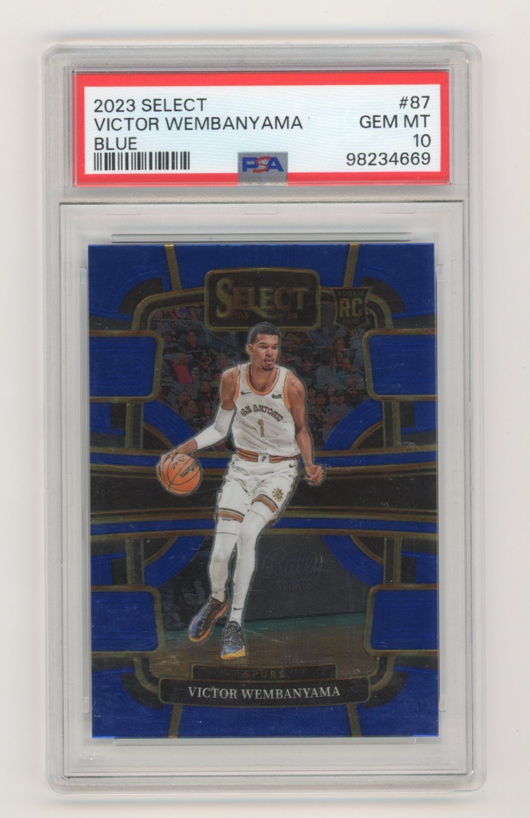 PSA 10 2023-24 Select Victor Wembanyama #87 Concourse Blue RC