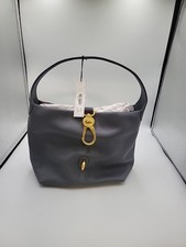 NWT Dooney Bourke 8L2315 XQ Large Logo Lock Hobo Bag Steel Blue