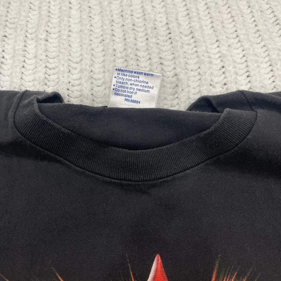 Donante de sangre de una sola puntada de la Cruz Roja Americana logotipo ardiente algodón pesado Foto 4 de 4