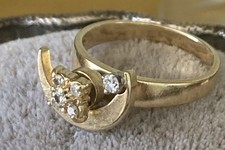 Vintage Fine 14K Gold Celestial Spinner Fidget Ring Size 4.64 Grams Size 6.5 3988.48 per troy oz