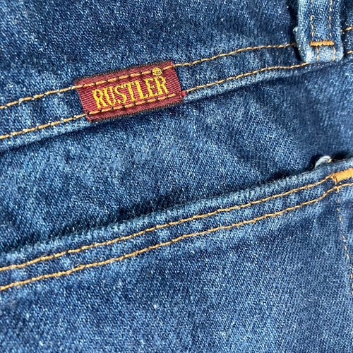 Rustler Jeans Hombres 29x32 Azul Denim Ropa de Trabajo Informal Pantalones de Todos los Días Hechos en México - Imagen 8 de 13