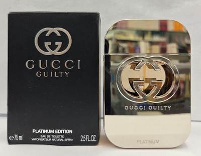 Gucci Guilty Platinum Edition 2.5 oz / 75 ml Eau de Toilette Spray NIB
