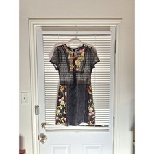 Nasty Gal Size 4 Mesh Black Mini Dress