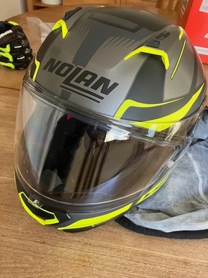 NOLAN N87 Miles N-Com Helm Farbe: Grau/Gelb, Gr. M