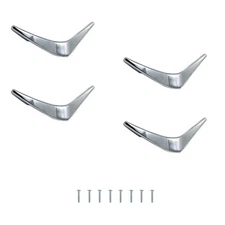 TBS Chrome Pulls V Knobs Cabinet Wardrobe Cupboard Drawer Handle 6 Pc