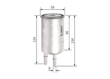 BOSCH Kraftstofffilter F 026 403 771 Leitungsfilter für V60 VOLVO 525 526 V40 2