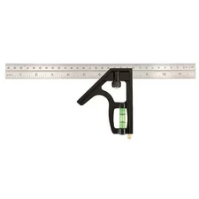 Johnson Level & Tool 400Em-S Combo Square, 12 In. L, In/Mm Graduations
