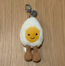 Jellycat Amuseables Boiled Egg Keychain Soft Plush Bag Charm Toy Gift - NWT