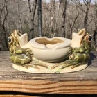 Vintage 40’s/50’s Brush McCoy Pottery Frog Ashtray Cigarette Holder 042 RARE!!
