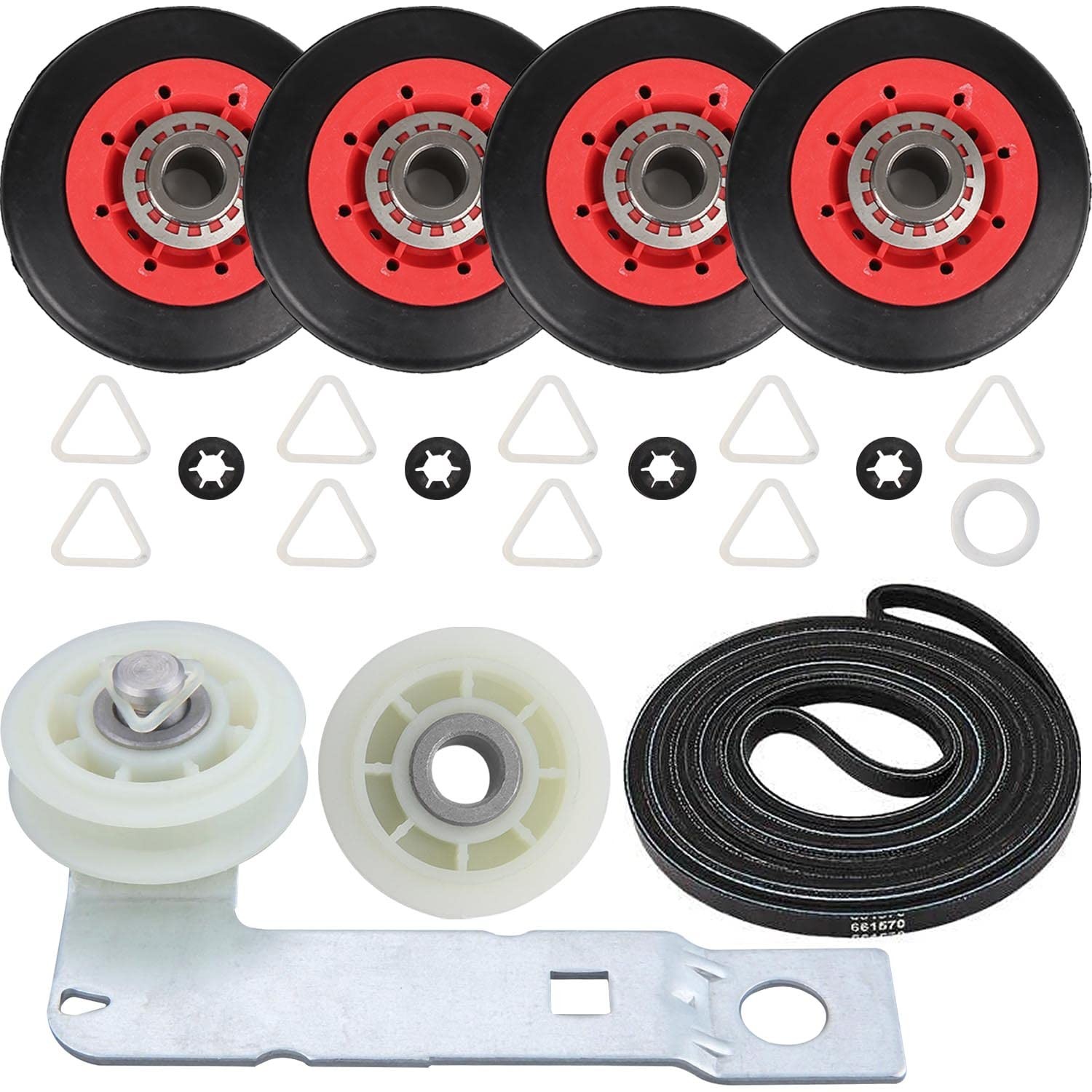 4392067 Dryer Repair Kit with W10837240 Idler & WPW10314173 Drum Support for Efficient Appliance Fix