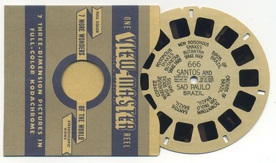 Santos and Sao Paulo Brazil 1940's HL Style View-Master Reel 666