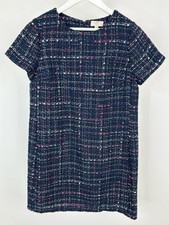 LOFT NWT Tweed Shift Dress Size 12P Navy Classic Preppy Workwear Women