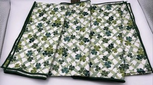 Longaberger Lots of Luck Shamrock Fabric Napkins Set of 4