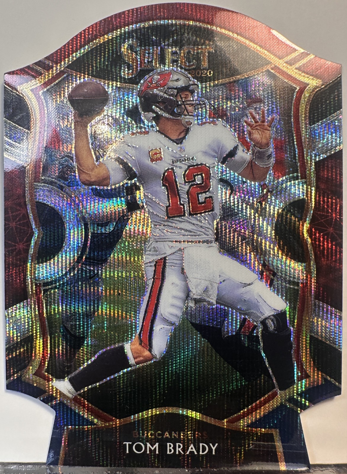 2020 Panini Select - Concourse Tom Brady #1 Maroon Prizm Die-Cut