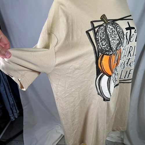 Love In Faith XL Sisters In Christ Pumpkin Graphic T Shirt Fall - Picture 3 of 13