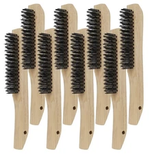 VASTOOLS Wire Brushes Pack of 8. for Cleaning Welding Slag, Rust and Dust. 10...